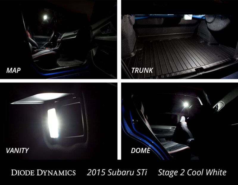 Diode Dynamics 15-19 Subaru WRX Interior Light Kit Stage 1 - Blue-Bulbs-Grocery Getter Performance
