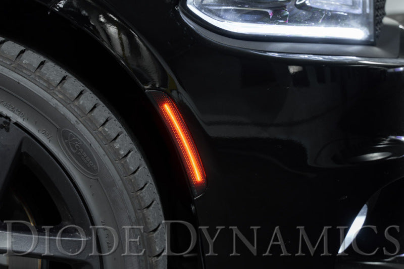 Diode Dynamics 15-21 Dodge Charger LED Sidemarkers - Smoked (set)-Light Accessories and Wiring-Grocery Getter Performance