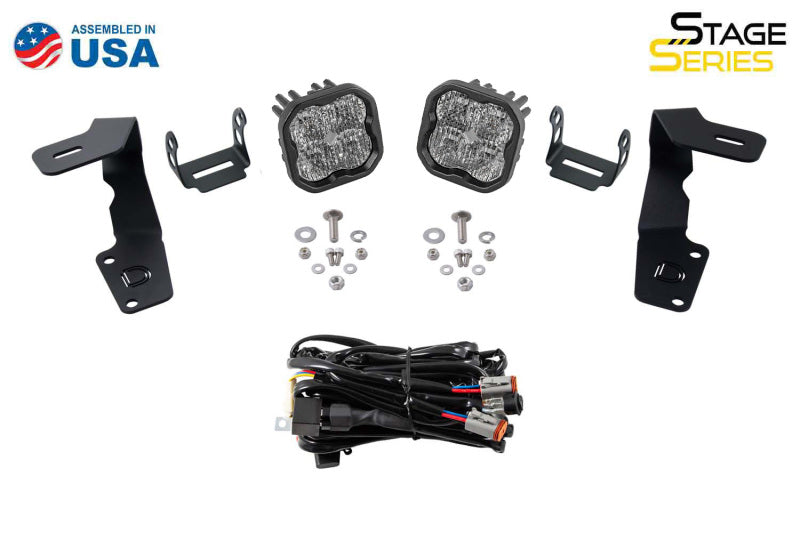 Diode Dynamics 15-21 Subaru WRX/STi Pro SS3 LED Ditch Light Kit - Yellow Combo-Light Bars & Cubes-Grocery Getter Performance