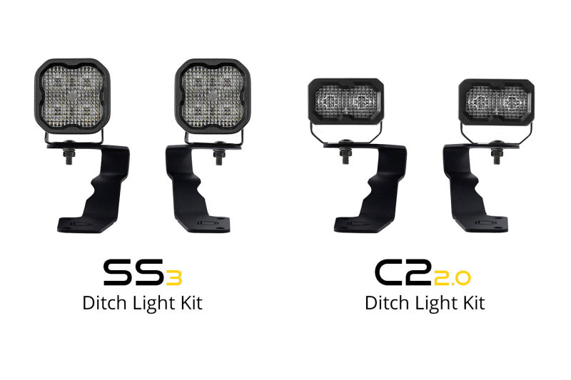 Diode Dynamics 15-21 Subaru WRX/STi Pro SS3 LED Ditch Light Kit - Yellow Combo-Light Bars & Cubes-Grocery Getter Performance