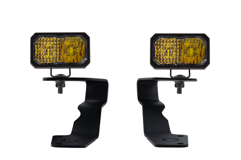 Diode Dynamics 15-21 Subaru WRX/STi Pro Stage Series 2in LED Ditch Light Kit - Yellow Combo-Light Bars & Cubes-Grocery Getter Performance