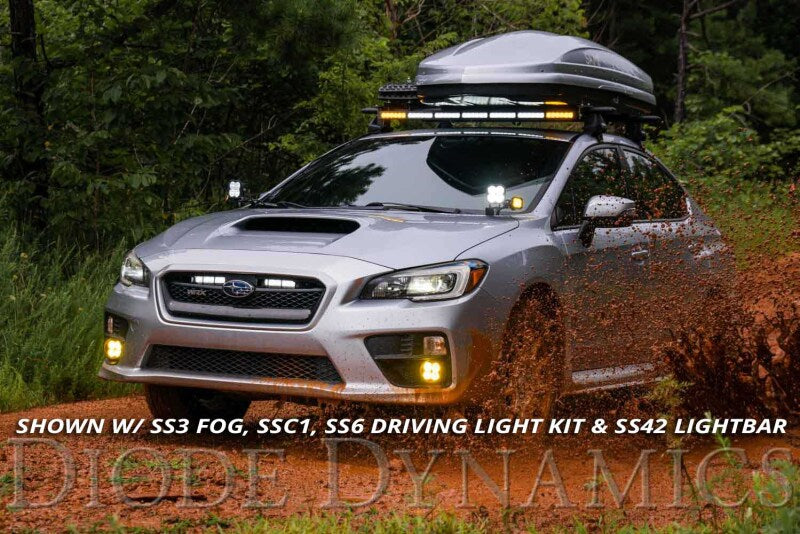 Diode Dynamics 15-21 Subaru WRX/STi Sport SS3 LED Ditch Light Kit - Yellow Combo-Light Bars & Cubes-Grocery Getter Performance