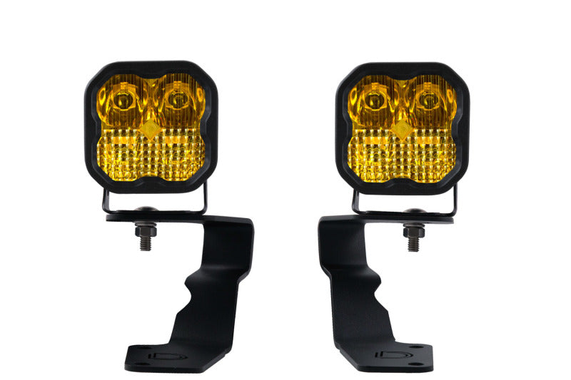Diode Dynamics 15-21 Subaru WRX/STi Sport SS3 LED Ditch Light Kit - Yellow Combo-Light Bars & Cubes-Grocery Getter Performance
