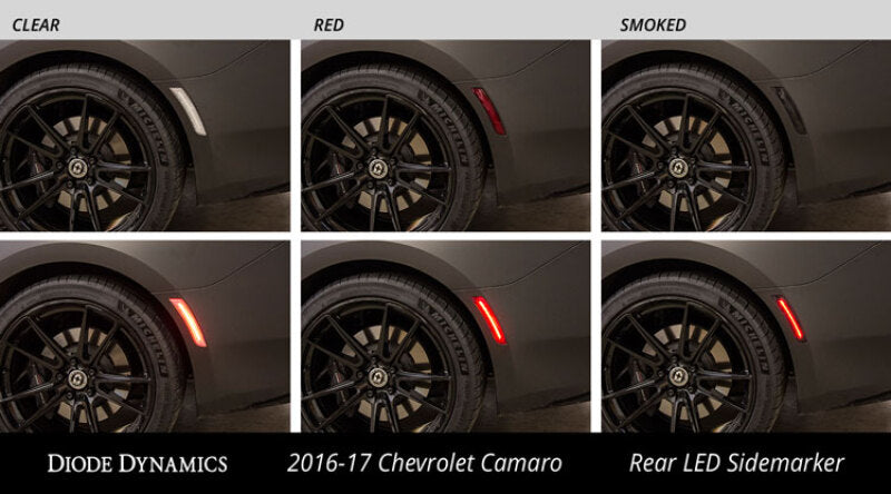 Diode Dynamics 16-21 Chevrolet Camaro LED Sidemarkers Clear (set)-Light Accessories and Wiring-Grocery Getter Performance