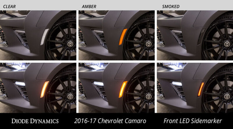 Diode Dynamics 16-21 Chevrolet Camaro LED Sidemarkers Smoked (set)-Light Accessories and Wiring-Grocery Getter Performance