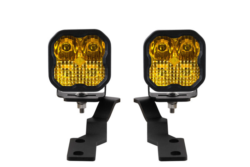 Diode Dynamics 16-21 Toyota Tacoma Pro SS3 LED Ditch Light Kit - Yellow Combo-Light Bars & Cubes-Grocery Getter Performance