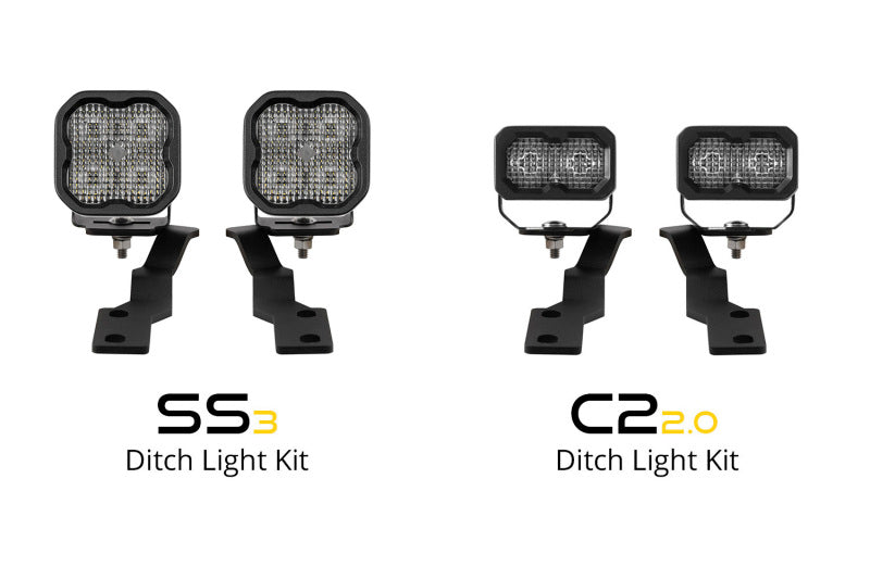 Diode Dynamics 16-21 Toyota Tacoma Sport SS3 LED Ditch Light Kit - Yellow Combo-Light Bars & Cubes-Grocery Getter Performance