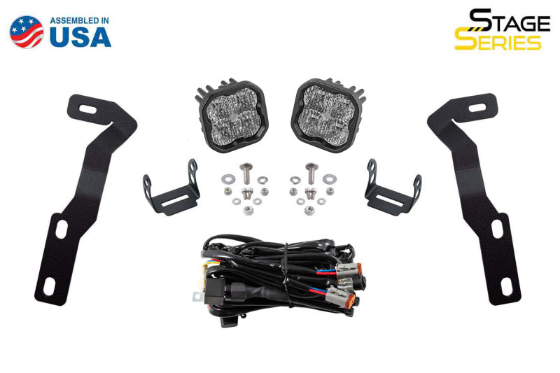 Diode Dynamics 16-21 Toyota Tacoma Sport SS3 LED Ditch Light Kit - Yellow Combo-Light Bars & Cubes-Grocery Getter Performance