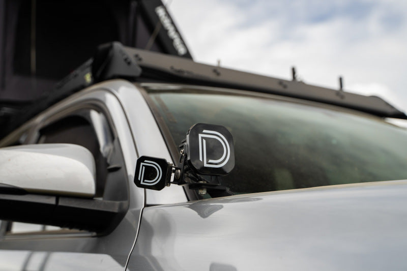 Diode Dynamics 16-21 Toyota Tacoma Stage Series 2in LED Ditch Light Kit - Yellow Pro Combo-Light Bars & Cubes-Grocery Getter Performance