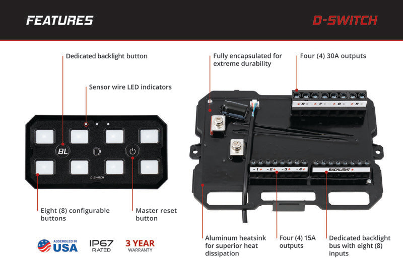 Diode Dynamics 16-23 Toyota Tacoma D-Switch Hub Mounting Kit-Light Mounts-Grocery Getter Performance