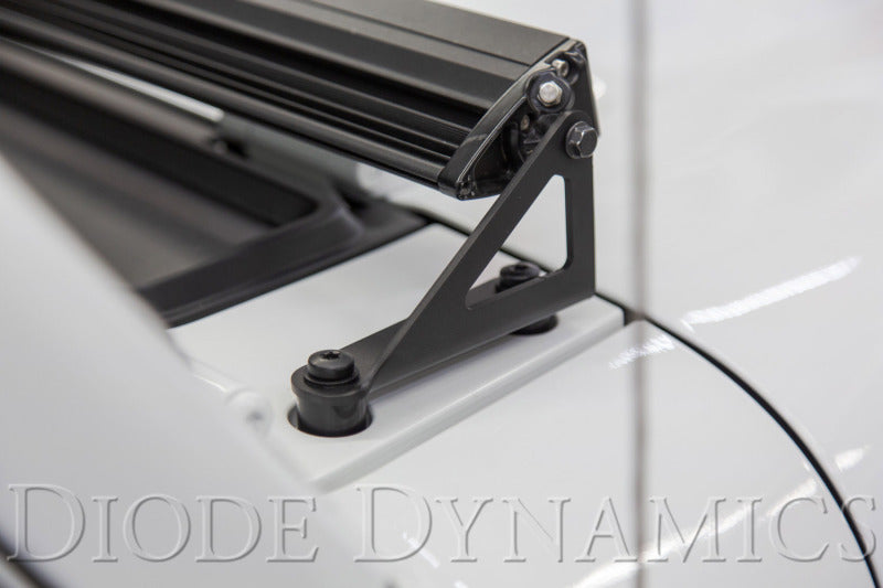 Diode Dynamics 18-21 Jeep JL Wrangler/Gladiator Hood Bracket Kit-Light Bars & Cubes-Grocery Getter Performance