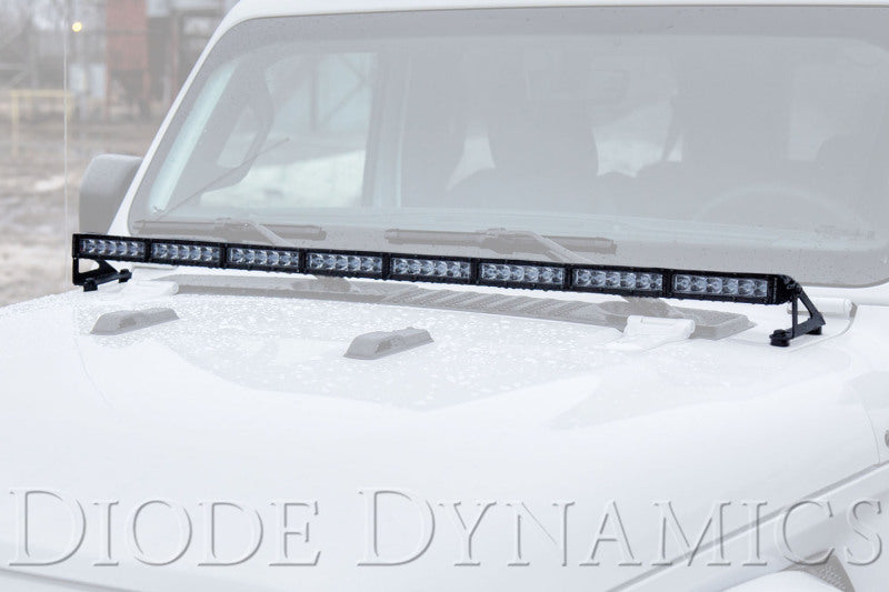 Diode Dynamics 18-21 Jeep JL Wrangler/Gladiator Hood Bracket Kit-Light Bars & Cubes-Grocery Getter Performance