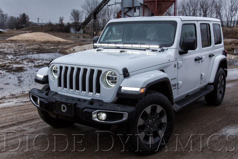 Diode Dynamics 18-21 Jeep JL Wrangler/Gladiator Hood Bracket Kit-Light Bars & Cubes-Grocery Getter Performance