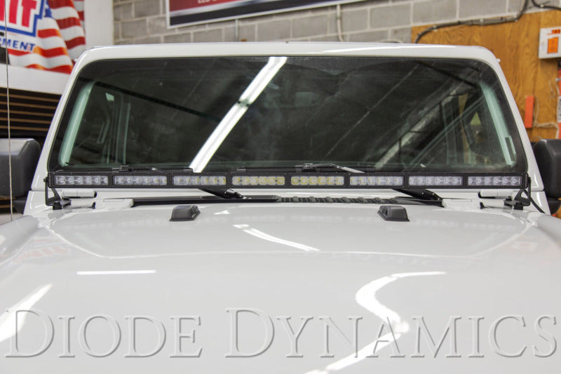 Diode Dynamics 18-21 Jeep JL Wrangler/Gladiator Hood Bracket Kit-Light Bars & Cubes-Grocery Getter Performance