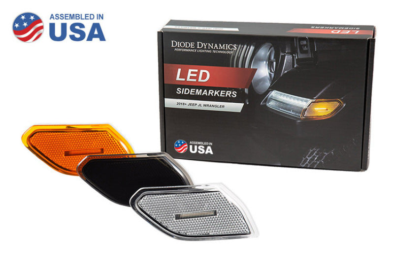 Diode Dynamics 18-21 Jeep JL Wrangler/Gladiator Sidemarkers - Amber (set)-Light Accessories and Wiring-Grocery Getter Performance