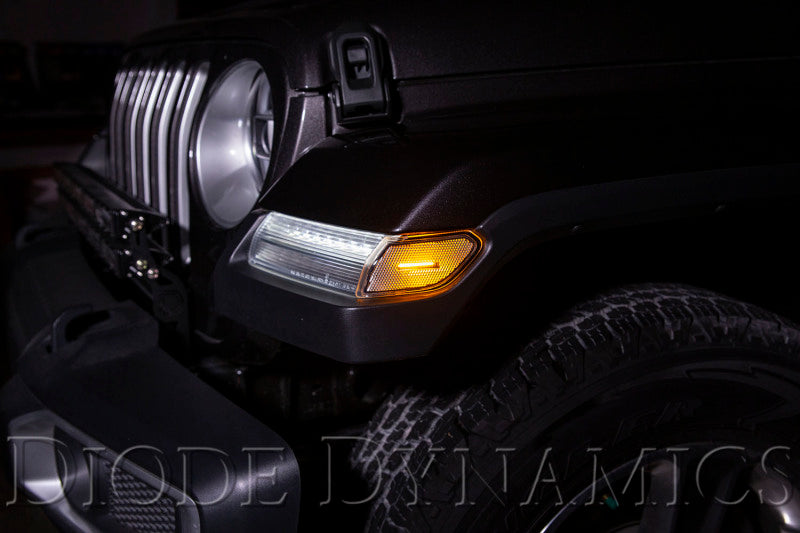 Diode Dynamics 18-21 Jeep JL Wrangler/Gladiator Sidemarkers Smoked (set)-Light Accessories and Wiring-Grocery Getter Performance