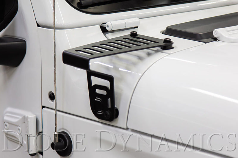 Diode Dynamics 18-21 Jeep JL Wrangler/Gladiator SS3 Cowl LED Bracket Kit - White Sport-Light Bars & Cubes-Grocery Getter Performance