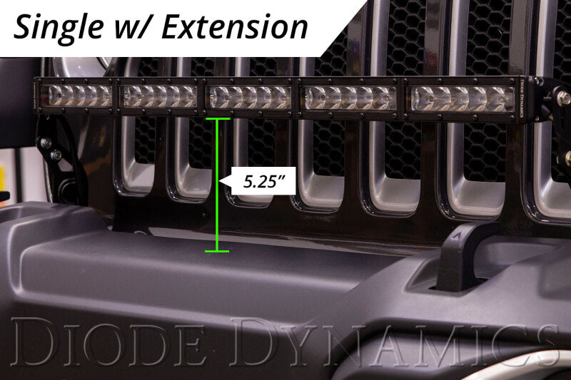 Diode Dynamics 18-21 Jeep JL Wrangler/Gladiator SS30 Bumper Bracket Kit - Amber Driving (Single)-Light Bars & Cubes-Grocery Getter Performance