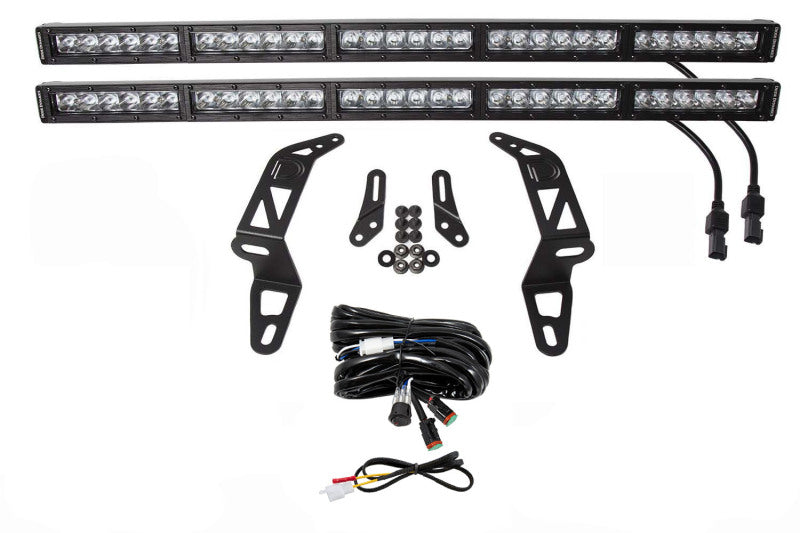 Diode Dynamics 18-21 Jeep JL Wrangler/Gladiator SS30 Bumper Bracket Kit - White Driving Dual-Light Bars & Cubes-Grocery Getter Performance