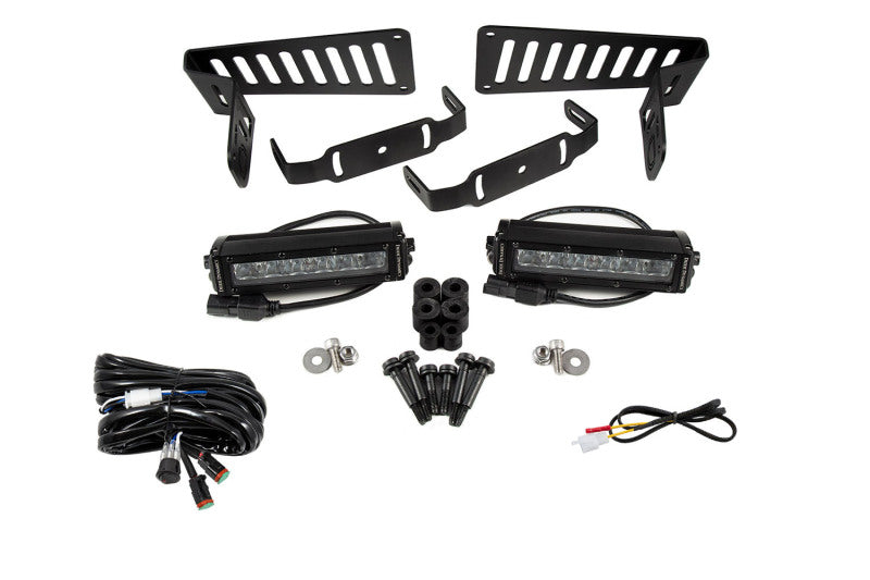Diode Dynamics 18-21 Jeep JL Wrangler/Gladiator SS6 Cowl LED Bracket Kit - White Driving-Light Bars & Cubes-Grocery Getter Performance