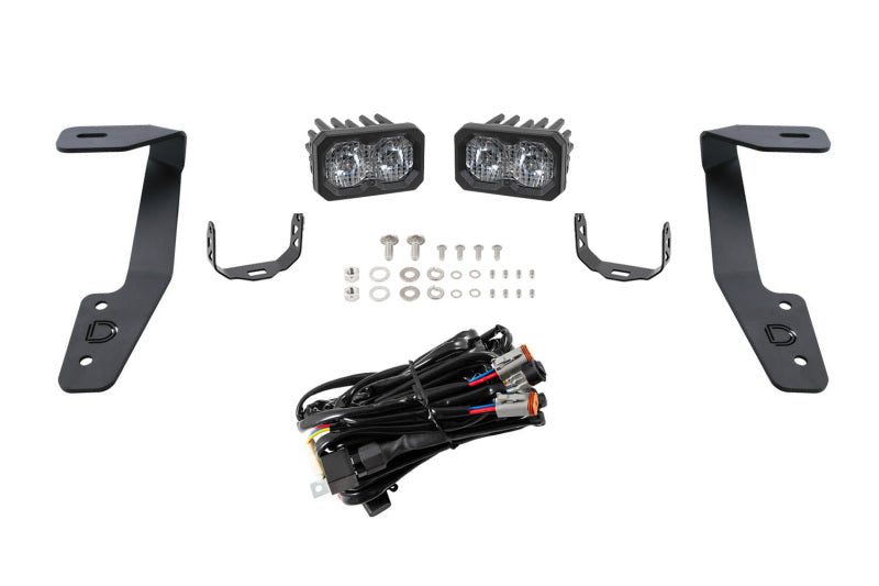 Diode Dynamics 18-21 Subaru Crosstrek Stage Series 2in LED Ditch Light Kit Sport - White Combo-Light Bars & Cubes-Grocery Getter Performance