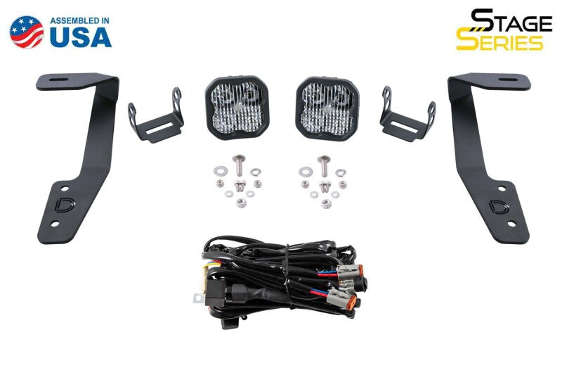 Diode Dynamics 18-21 Subaru Crosstrek Stage Series 2in LED Ditch Light Kit - Yellow Pro Combo-Light Bars & Cubes-Grocery Getter Performance