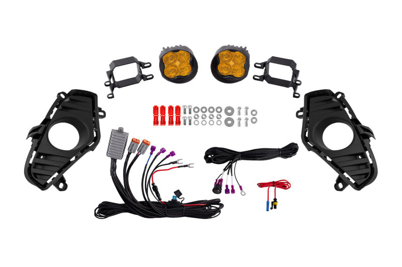 Diode Dynamics 19-22 Toyota RAV4 SS3 Add-On Fog Lamp Kit - Yellow Max-Fog Lights-Grocery Getter Performance