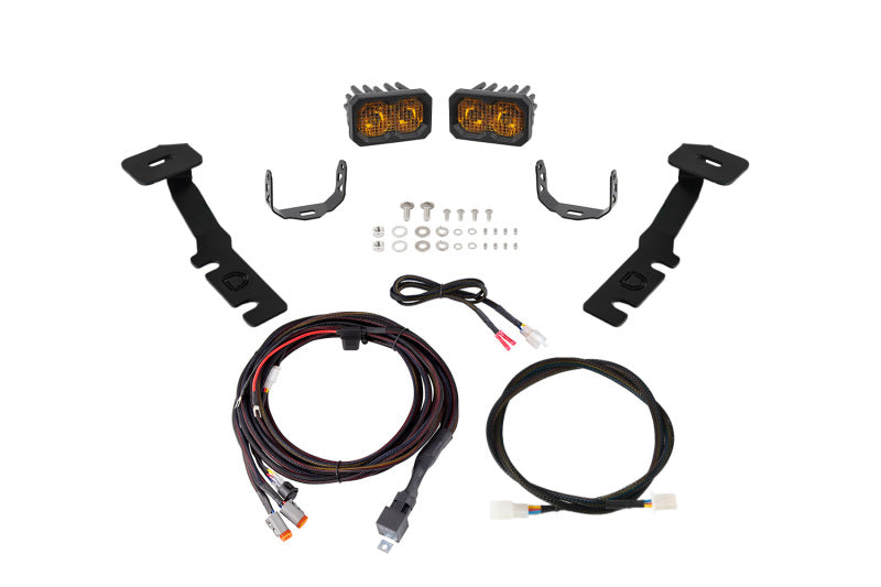 Diode Dynamics 19-25 Toyota RAV4 C2 2.0 LED Ditch Light Kit - Pro Yellow Combo-Light Bars & Cubes-Grocery Getter Performance