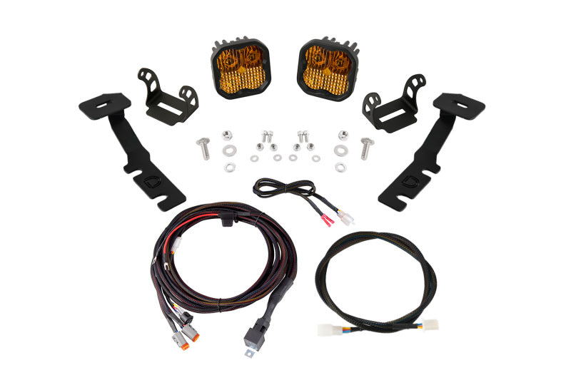 Diode Dynamics 19-25 Toyota RAV4 SS3 LED Ditch Light Kit - Pro Yellow Combo-Light Bars & Cubes-Grocery Getter Performance