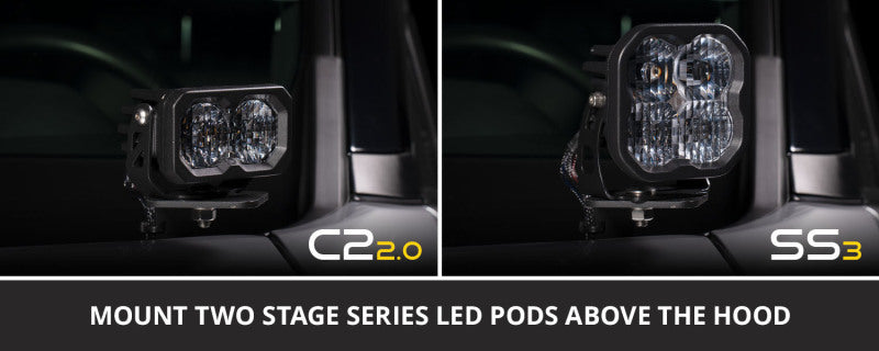 Diode Dynamics 19-25 Toyota RAV4 Stage Series Ditch Light Bracket Kit-Light Bars & Cubes-Grocery Getter Performance