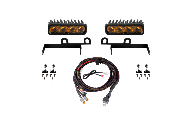 Diode Dynamics 2013-2018 Ram 1500 Ram SportExpress SS6 Pro LED Kit Yellow Driving 3000K-Light Bars & Cubes-Grocery Getter Performance