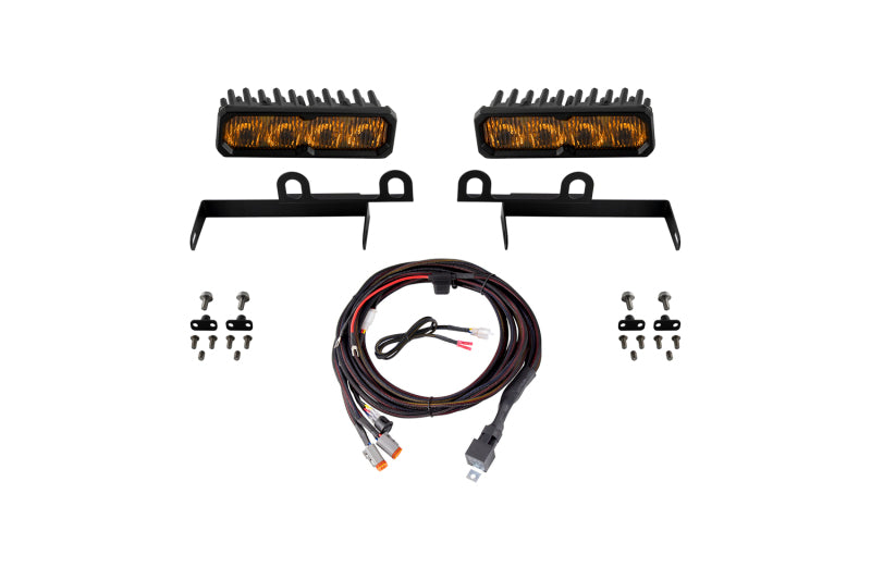 Diode Dynamics 2013-2018 Ram 1500 Ram SportExpress SS6 Pro LED Kit Yellow Fog 3000K-Light Bars & Cubes-Grocery Getter Performance