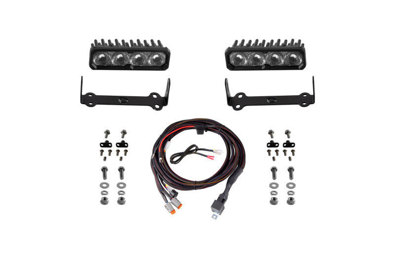 Diode Dynamics 2014-2024 Toyota 4Runner SS6 Max LED Kit White Driving 6000K-Light Bars & Cubes-Grocery Getter Performance