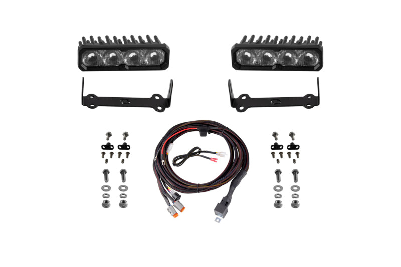 Diode Dynamics 2014-2024 Toyota 4Runner SS6 Sport LED Kit Yellow Fog 3000K-Light Bars & Cubes-Grocery Getter Performance