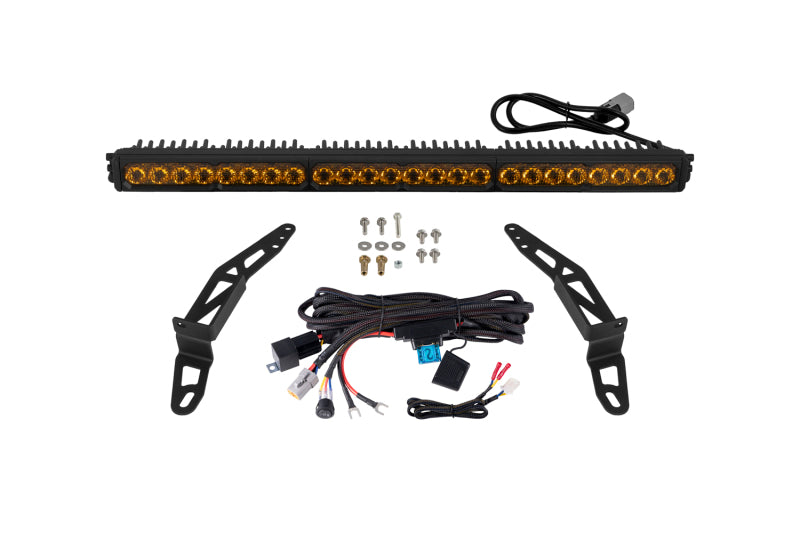 Diode Dynamics 2018-2026 Jeep Wrangler Jeep SS30 Bumper LED Kit Pro Yellow Combo 3000K-Light Bars & Cubes-Grocery Getter Performance