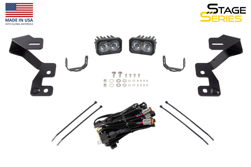 Diode Dynamics 2021 Ford Bronco Sport SS3 LED Ditch Light Kit - Sport Yellow Combo-Light Bars & Cubes-Grocery Getter Performance