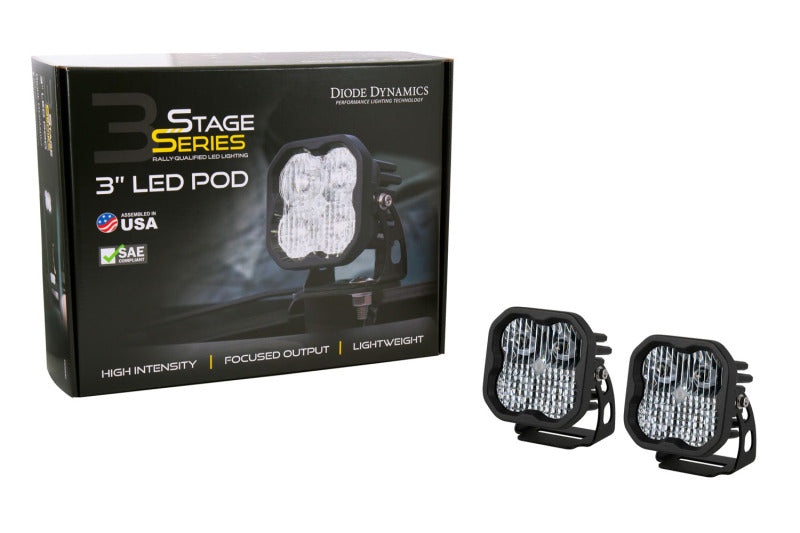 Diode Dynamics 2021 Ford Bronco SS3 LED Ditch Light Kit - Pro White Combo-Light Bars & Cubes-Grocery Getter Performance