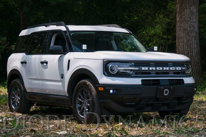 Diode Dynamics 2021 Ford Bronco SS3 LED Ditch Light Kit Sport White Combo-Light Bars & Cubes-Grocery Getter Performance