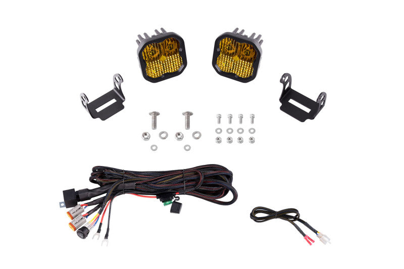 Diode Dynamics 2021 Ford Bronco SS3 LED Ditch Light Kit - Yellow Pro Combo-Light Bars & Cubes-Grocery Getter Performance