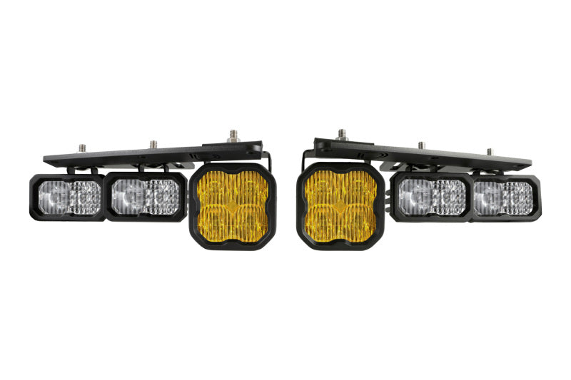 Diode Dynamics 2021 Ford Bronco Stage Series Fog Pocket Kit - Yellow Pro-Fog Lights-Grocery Getter Performance