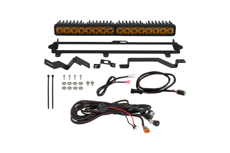 Diode Dynamics 2022-2026 Toyota Tundra Pro Grille SS20 Pro LED Kit Yellow Driving 3000K-Light Bars & Cubes-Grocery Getter Performance
