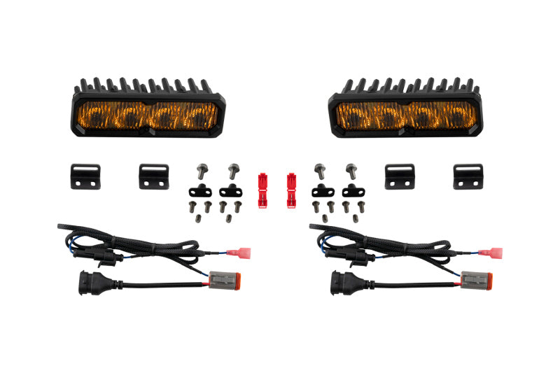 Diode Dynamics 2022-2026 Toyota Tundra Sequioa Fog SS6 Max LED Kit Yellow 3000K-Light Bars & Cubes-Grocery Getter Performance