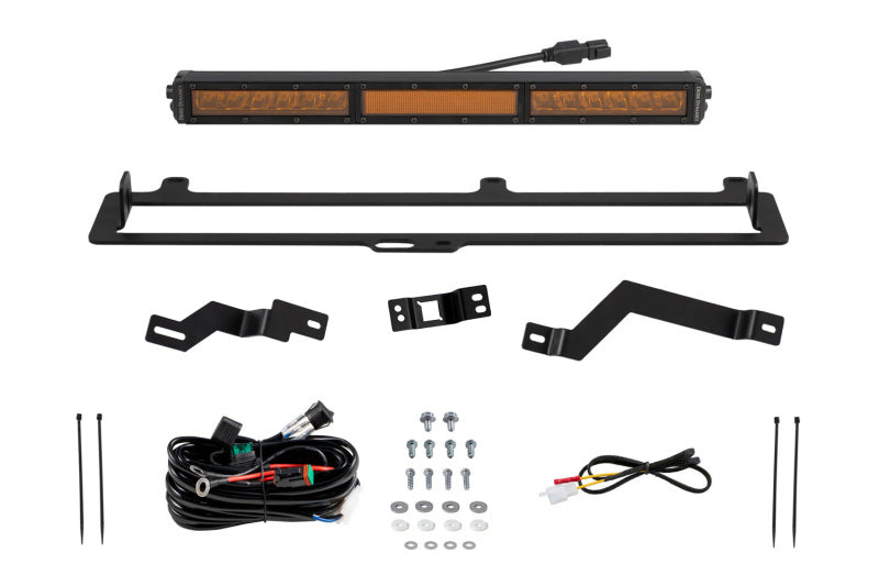 Diode Dynamics 2022+ Toyota Tundra TRD Pro Grille Light Bar Kit - Amber Combo-Light Bars & Cubes-Grocery Getter Performance