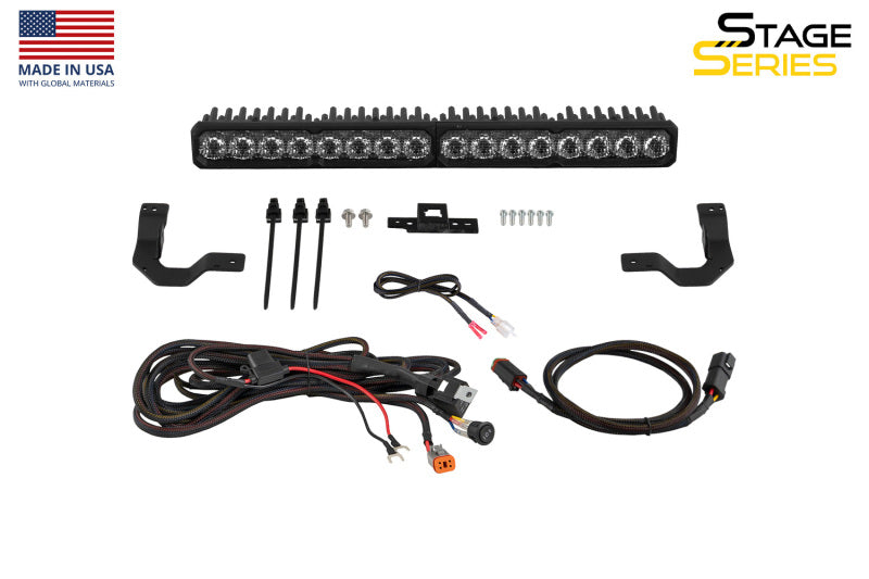 Diode Dynamics 2024-2026 Toyota Tacoma TRD Grille Lightbar SS20 Sport White Combo 6000K-Light Bars & Cubes-Grocery Getter Performance