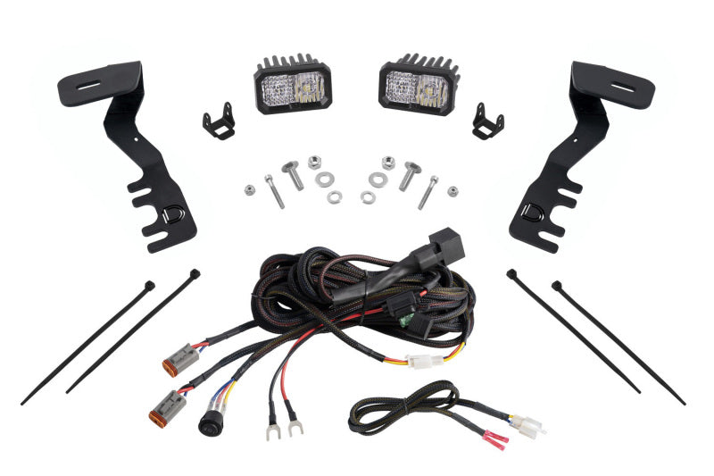 Diode Dynamics 2024+ Toyota Tacoma Stage Series 2in LED Ditch Light Kit - Pro White Combo-Light Accessories and Wiring-Grocery Getter Performance