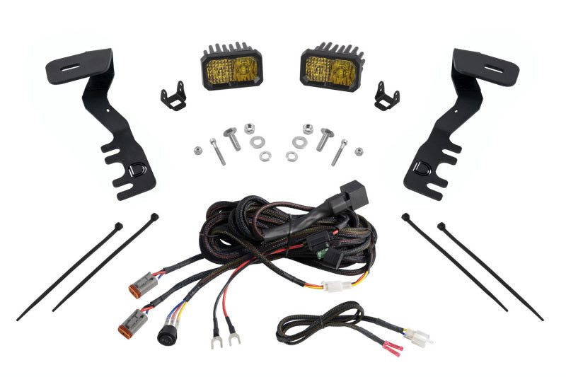Diode Dynamics 2024+ Toyota Tacoma Stage Series 2in LED Ditch Light Kit - Pro Yellow Combo-Light Accessories and Wiring-Grocery Getter Performance