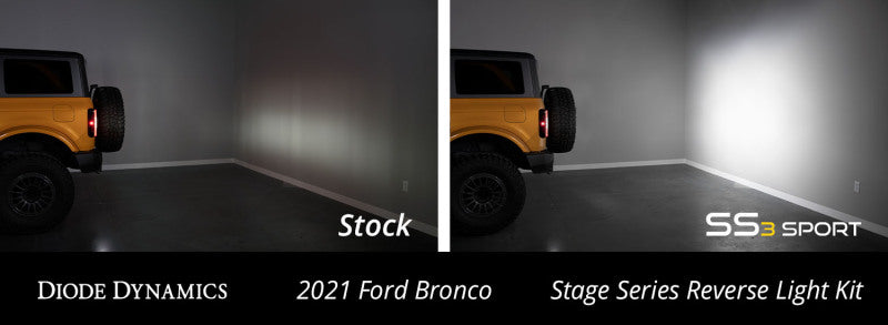 Diode Dynamics 21-22 Ford Bronco SS3 Sport Stage Series Reverse Light Kit-Light Accessories and Wiring-Grocery Getter Performance