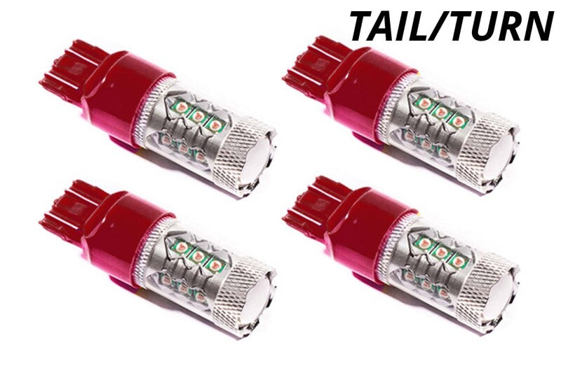 Diode Dynamics 7443 LED Bulb HP48 LED - Red Set of 4-Bulbs-Grocery Getter Performance