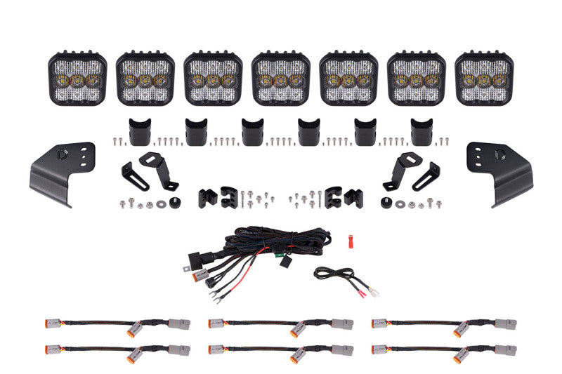 Diode Dynamics Bronco SS5 Sport CrossLink Windshield - White Combo Lightbar Kit-Light Bars & Cubes-Grocery Getter Performance