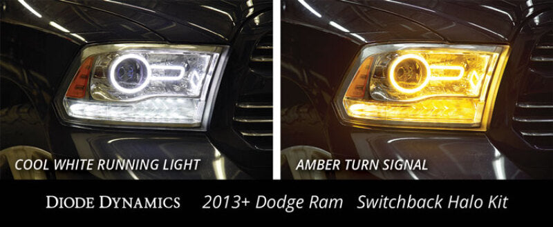 Diode Dynamics Dodge Ram Halo Lights LED 13-18 Ram Switchback Kit-Bulbs-Grocery Getter Performance
